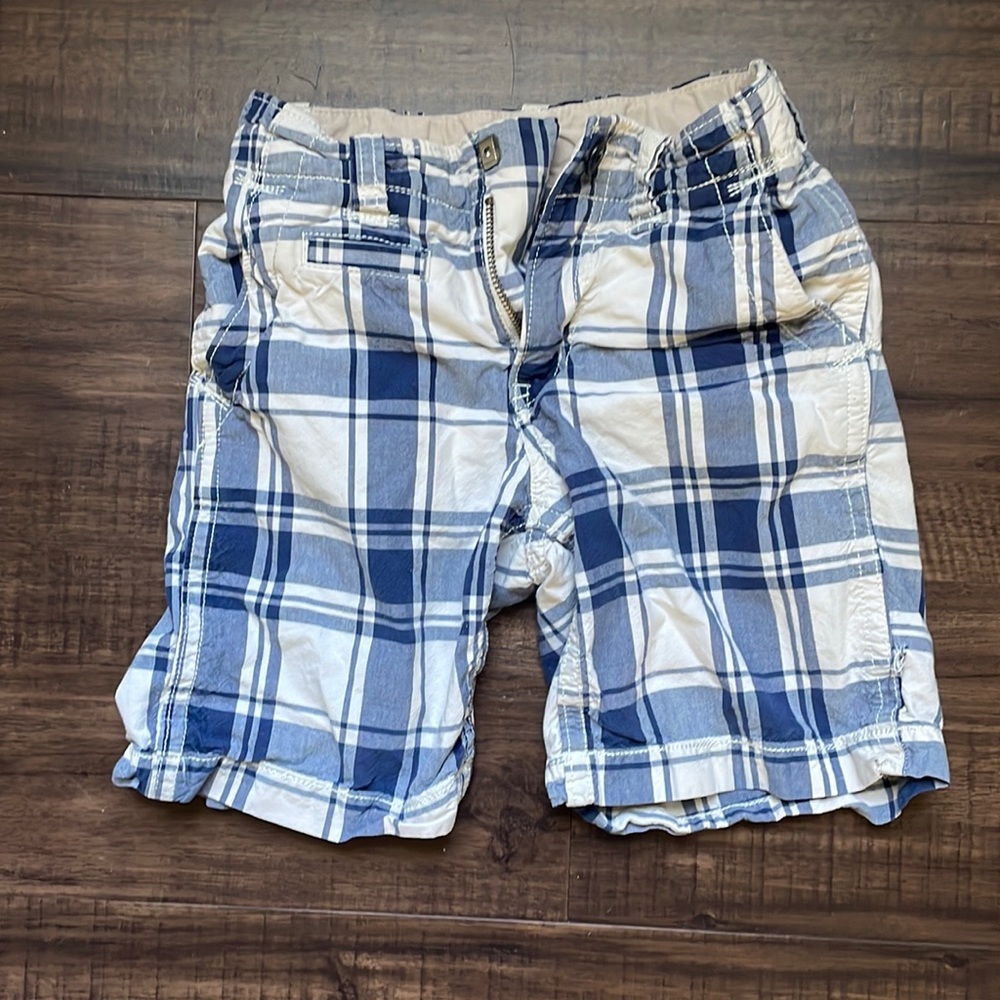 Sz 6 Blue And White Plaid Shorts